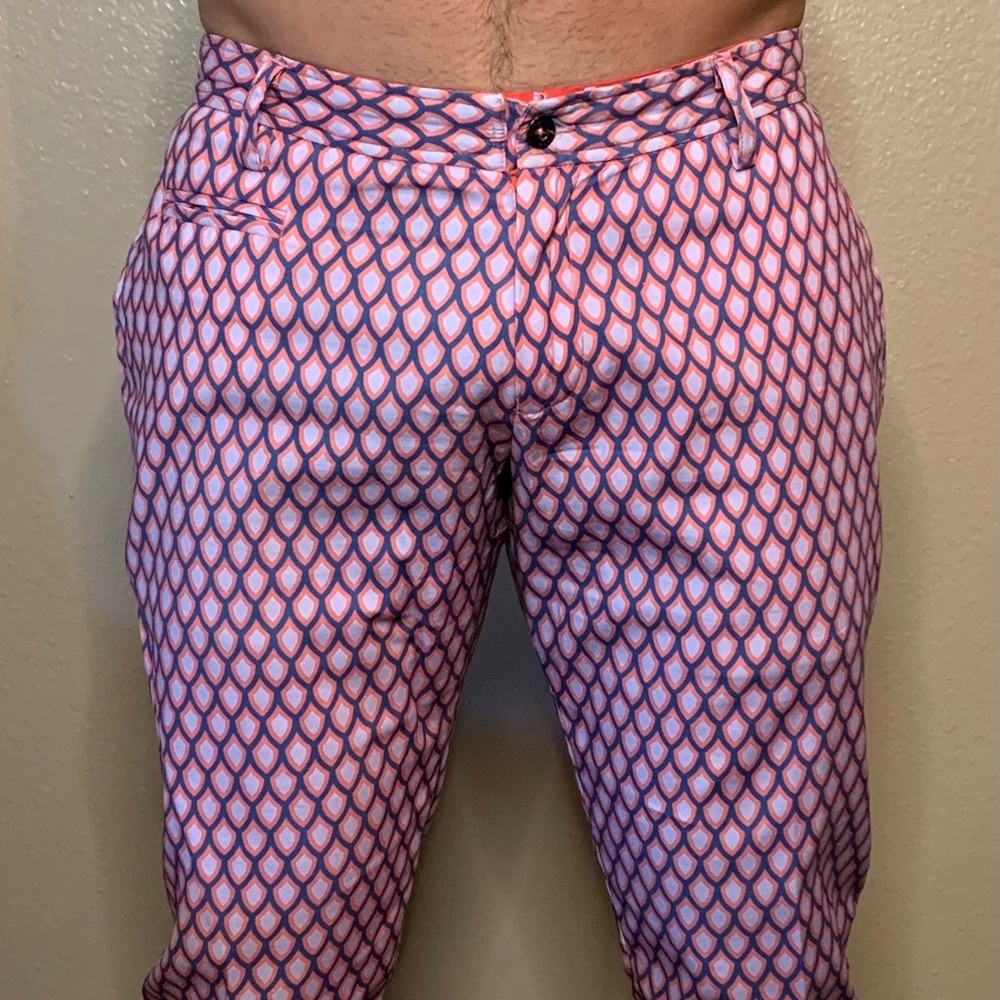 Parke & Ronen Orange  Scale Print Pants Size 30x28